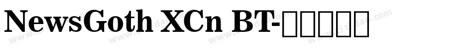 NewsGoth XCn BT字体转换